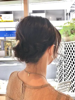 ミディアム ヘアアレンジ 阿部 美咲のヘアスタイル