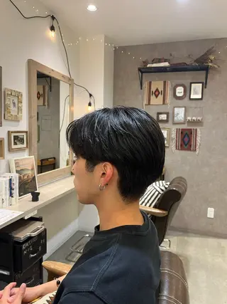 ショート メンズ Lamp所属・🌀メンズパーマ🌀 🐏丸山祐宇🐏のヘアスタイル