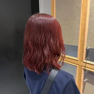 ミディアム カラー パーマ ナミ🩶暗髪/暖色 ❤️/透明感/縮毛のヘアスタイル