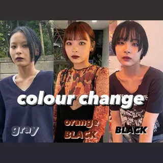 ショート カラー スパイラルパーマ 🌐hina⭐️のヘアスタイル