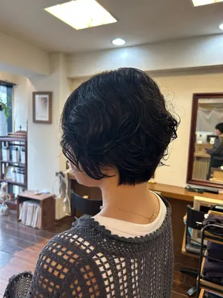 ショート パーマ Masaki ブリーチカラーのヘアスタイル
