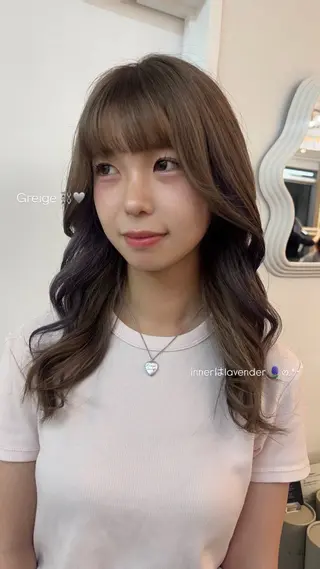 カラー yuzu /韓国ヘア / 透明感カラー🎀のヘアスタイル