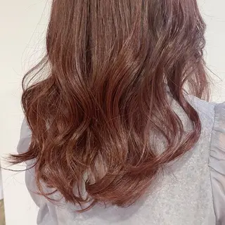 セミロング カラー ヘアアレンジ なつき/艶ピンク/ girly hairのヘアスタイル