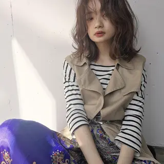 ミディアム lit hair ハヅキのヘアスタイル