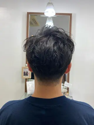 ショート パーマ メンズ Aloa登戸所属・武田 学のヘアスタイル