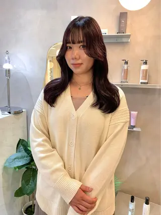 セミロング カラー 韓国ヘア🇰🇷/ 顔周り/松田光里のヘアスタイル