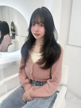 ロング カラー 上野/韓国hair 🤍MOEKA🤍のヘアスタイル