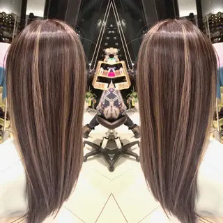 セミロング カラー ヘアアレンジ Merci メルシー 福岡、今泉のヘアスタイル