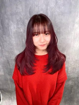 カラー 💫miyu💫デザ インカラー/アレンジのヘアスタイル