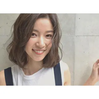 ミディアム セミロング カラー 日々所属・谷 大地のヘアスタイル