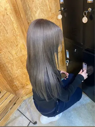 セミロング ブリーチ屋さん/ブリ ーチ矯正🫧あずみのヘアスタイル