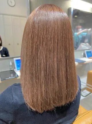 セミロング カラー 縮毛矯正×艶カラー /中村勇太のヘアスタイル