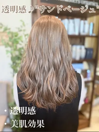 ロング カラー パーマ 似合わせ✨透明感🫧 佐藤優斗のヘアスタイル