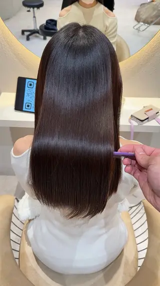 セミロング カラー レイヤー❣️縮毛矯正 川村利幸のヘアスタイル