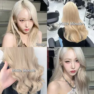 セミロング カラー ケアブリーチ/ 髪質改善/上質艶髪のヘアスタイル