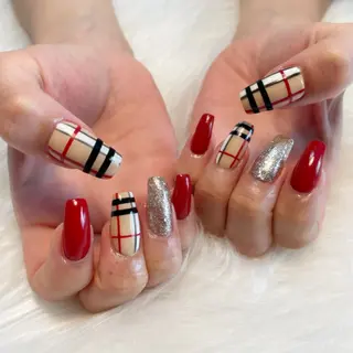 ネイル ゴテゴテ💙ワンホン リオナのネイルデザイン