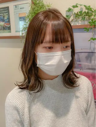 ミディアム ボブ/縮毛矯正 髪質改善/もえるのヘアスタイル