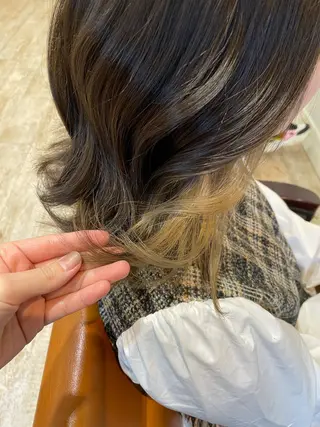 セミロング カラー Agu hair verse所属・小顔/似合わせカット 杉山莉菜のヘアスタイル