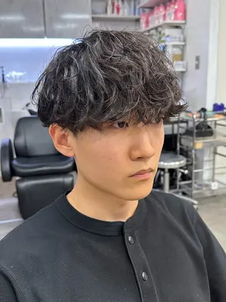 パーマ メンズ fifth men's原宿所属・fifth/原宿/ シャドウパーマ/カズのヘアスタイル