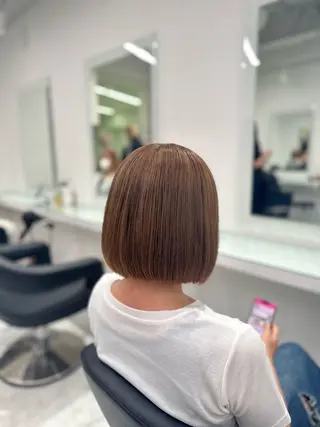 セミロング カラー ❄最強かわいいカラー ❄️MINA❄️のヘアスタイル