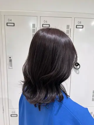 ミディアム カラー 【センターパート/ マッシュ】ryokaのヘアスタイル