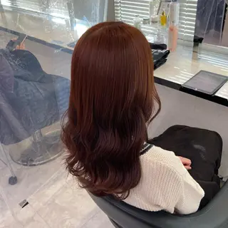 ロング カラー EMIL/上野駅近 /ブリーチ縮毛矯正のヘアスタイル