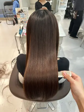 ロング 山崎結菜 🫧透明感カラーのヘアスタイル