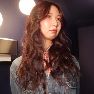 ロング カラー 立木 梨那のヘアスタイル