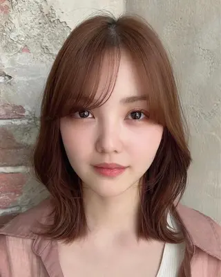 ミディアム 🧡くびれヘア/前髪 顔周り🧡久原結衣のヘアスタイル