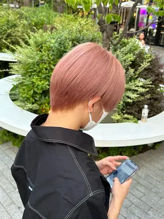 ショート カラー メンズ 🌷モア 🌷暖色カラー・ボブのヘアスタイル