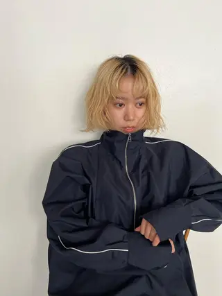 ショート カラー パーマ ヘアアレンジ メンズ キッズ ネイル マツエク・マツパ アイブロウ SALOWIN梅田茶屋町店所属・ウルフレイヤーカット /チヒロのヘアスタイル