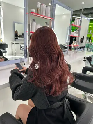 セミロング 韓国カット/ パーマ/KOTAのヘアスタイル