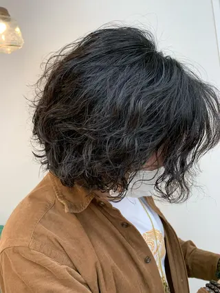 ミディアム パーマ メンズ ✨艶カラー/韓国ヘア ✨momoriのヘアスタイル