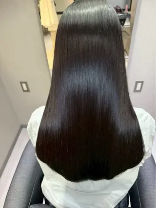 ロング カラー 髪質改善韓国コテ巻き パーマ/城井友輔のヘアスタイル