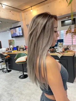 ロング カラー C'LD Hair Produce【シールドヘアープロデュース】所属・シールドヘアー/那覇 /縮毛矯正/ブリーチのヘアスタイル