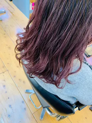 ミディアム カラー Lagom なかだのヘアスタイル