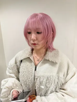 ショート カラー ハイトーンレイヤー 顔まわりSOTAのヘアスタイル