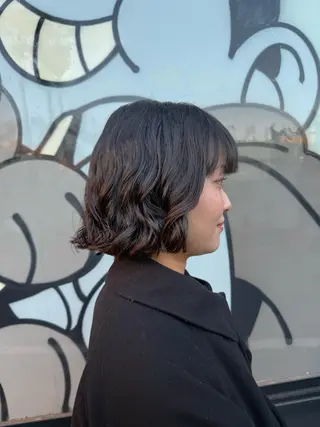 ミディアム デジタルパーマ ウェーブパーマ/神野のヘアスタイル