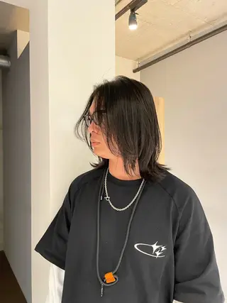 ミディアム メンズ 葉月/ボブ/ 透明感カラー／中目黒のヘアスタイル