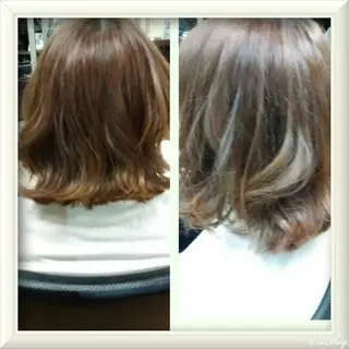 ミディアム 下妻 カラーエクステ難波のヘアスタイル