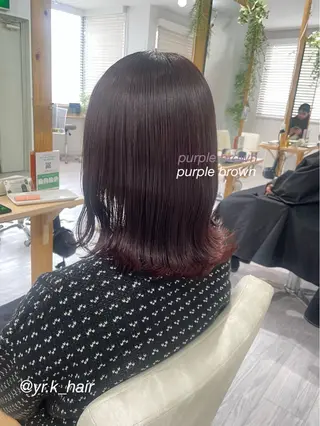 ミディアム カラー 赤味消し.髪質改善 🌿𝘠𝘜𝘙𝘐のヘアスタイル