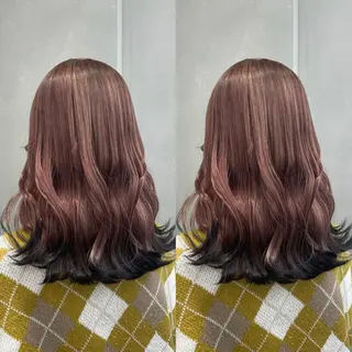 ロング カラー 表参道/ハイライト バレイヤージュのヘアスタイル