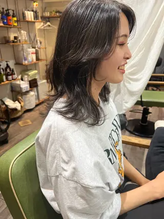 ミディアム カラー カラーパティシエ facce🌼ikoのヘアスタイル