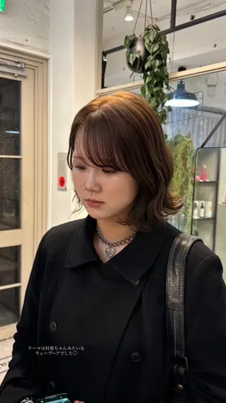 ショート カラー オリーブ/縮毛♡ Natsuno🩰のヘアスタイル