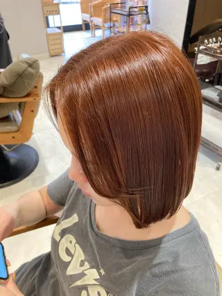 ミディアム 艶カラー3850 まいのヘアスタイル