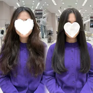 ロング カラー 内田 志乃のヘアスタイル