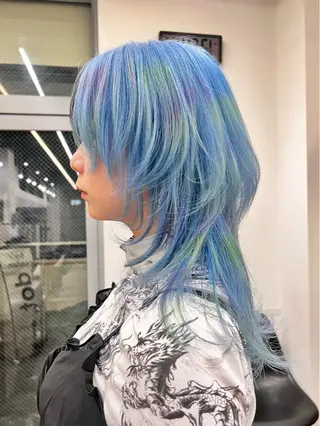 ミディアム カラー ウルフ🐺/ボブ ハイトーン🌈/増田のヘアスタイル