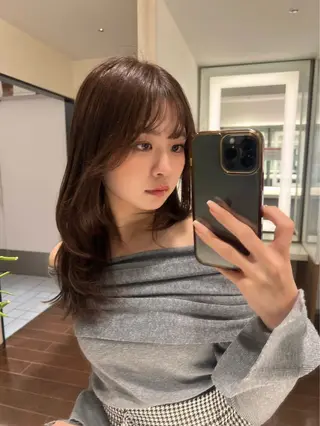 ミディアム カラー 【ブリーチなし】 吉村　清志のヘアスタイル