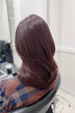 セミロング 縮毛矯正/髪質改善 /レイヤー/韓国のヘアスタイル