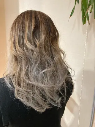 セミロング カラー 髪質改善/透明感 カラー/内藤有須加のヘアスタイル